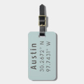 オースティン緯度経度 ラゲッジタグ (正面縦)