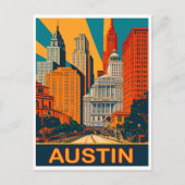オースティン鮮やかカラー、旅行 ポストカード (正面)