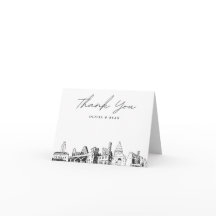 オースティン スカイライン スケッチ ブランク ありがとうカード