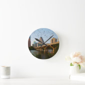 オースティン、テキサス州とこうもり ラウンド壁時計 (ホーム)