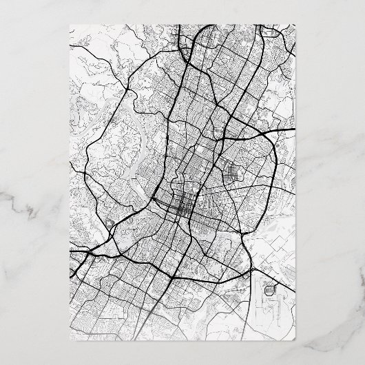 オースティン、テキサス州ラブロケーター |結婚式の日付の保存 箔招待状 (裏面)