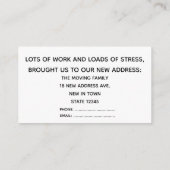 オースティン、テキサス州引っ越しました新しいアドレスカード エンクロージャーカード (裏面)