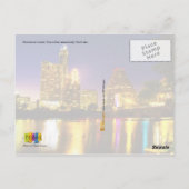 オースティン、テキサス州・スカイラインat Night ポストカード (裏面)