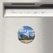 オースティン テキサス市スカイライン写真 マグネット (インサイチュ (食洗機))