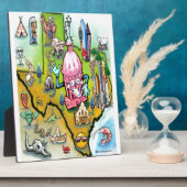 オースティン テキサス カートンマップ フォトプラーク (側面)