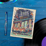 オースティン, テキサス - 愛称:バットシティ ポストカード<br><div class="desc">アンダーソン・デザイン・グループは、テネシー州ナッシュビルを拠点とする受賞歴のあるイラスト&デザイン会社。創設者のジョエル・アンダーソンが、1920年代から1960年代のクラシックなヴィンテージ広告ポスター風のオリジナルポスターアートを制作する才能あるアーティストチームを率いている。</div>