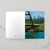 オースティン・ハイウェイ。360ペニーバックアブリッジ 箔グリーティングカード (外側レイダウン)