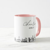オースティン 結婚式 パーソナライズ コーヒーマグ マグカップ (正面右)