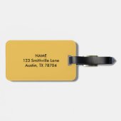 オースティンTXのカスタマイズ可能な長い角のスカルの荷物のラベル ラゲッジタグ (裏面横)