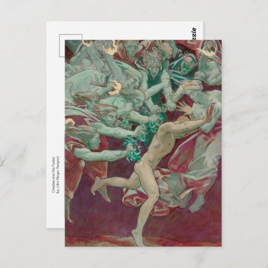 オーステスとフューリーによるジョン・シンガー・サージェント ポストカード (正面/裏面)