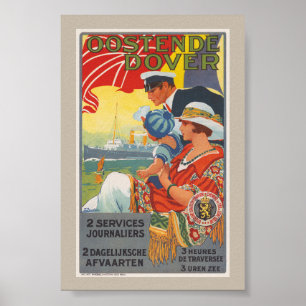 オーステンデ ドーバー ヴィンテージポスター 1920 ポスター