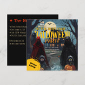 オーストゴースト仮装パーティーハロウィンパンプキン 招待状 (正面/裏面)