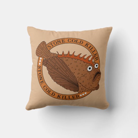 オーストラリアおもしろいのストーンフィッシュ生物 クッション (裏面)