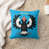 オーストラリアおもしろいのマグパイ漫画イラストレーション クッション (ブランケット)