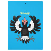 オーストラリアおもしろいのマグパイ漫画イラストレーション クリップボード (裏面)