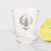 オーストラリアおもしろいのマグパイ漫画イラストレーション ショットグラス (裏面)