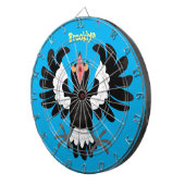 オーストラリアおもしろいのマグパイ漫画イラストレーション ダーツボード (正面右)