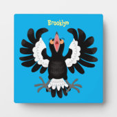 オーストラリアおもしろいのマグパイ漫画イラストレーション フォトプラーク (正面)