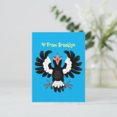 オーストラリアおもしろいのマグパイ漫画イラストレーション ポストカード (スタンド正面)