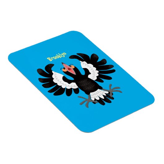 オーストラリアおもしろいのマグパイ漫画イラストレーション マグネット (右側)