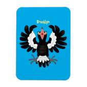 オーストラリアおもしろいのマグパイ漫画イラストレーション マグネット (縦)