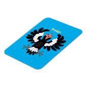 オーストラリアおもしろいのマグパイ漫画イラストレーション マグネット (左側)