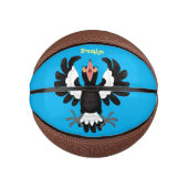 オーストラリアおもしろいのマグパイ漫画イラストレーション ミニバスケットボール (正面)