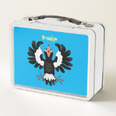 オーストラリアおもしろいのマグパイ漫画イラストレーション メタルランチボックス (裏面)