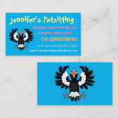 オーストラリアおもしろいのマグパイ漫画イラストレーション 名刺 (正面/裏面)