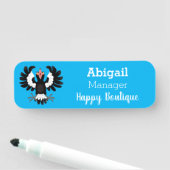 オーストラリアおもしろいのマグパイ漫画イラストレーション 名札 (インサイチュ)