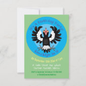 オーストラリアおもしろいのマグパイ漫画イラストレーション 招待状 (正面)