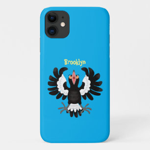 オーストラリアおもしろいのマグパイ漫画イラストレーション iPhone 11 ケース