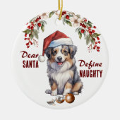 オーストラリアおもしろいの羊飼いがクリスマスをいけな定義 セラミックオーナメント (正面)