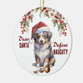 オーストラリアおもしろいの羊飼いがクリスマスをいけな定義 セラミックオーナメント (左)