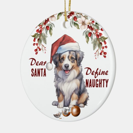 オーストラリアおもしろいの羊飼いがクリスマスをいけな定義 セラミックオーナメント (左)