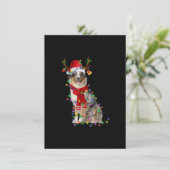 オーストラリアおもしろいの羊飼い犬の木のクリスマスライト 招待状 (スタンド正面)