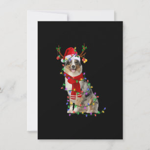 オーストラリアおもしろいの羊飼い犬の木のクリスマスライト 招待状