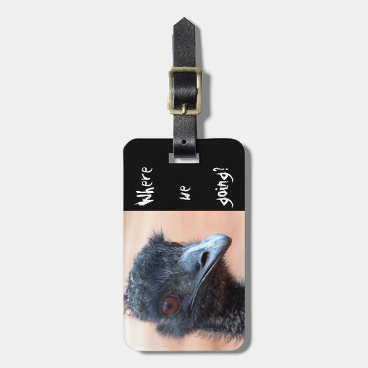 オーストラリアおもしろいのEMUのクローズアップ ラゲッジタグ (正面縦)