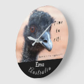 オーストラリアおもしろいのEMUのクローズアップ ラージ壁時計 (傾斜)