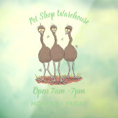 オーストラリアおもしろいのemuトリオ漫画イラストレーション ウィンドウサイン (シート3)