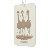 オーストラリアおもしろいのemuトリオ漫画イラストレーション カーエアーフレッシュナー (左)