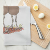 オーストラリアおもしろいのemuトリオ漫画イラストレーション キッチンタオル (四つ折り)