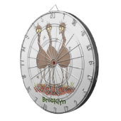 オーストラリアおもしろいのemuトリオ漫画イラストレーション ダーツボード (正面右)