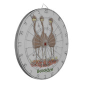 オーストラリアおもしろいのemuトリオ漫画イラストレーション ダーツボード (正面左)