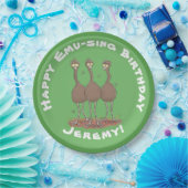 オーストラリアおもしろいのemuトリオ漫画イラストレーション ペーパープレート (パーティー)