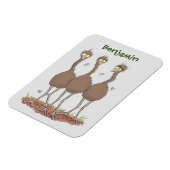 オーストラリアおもしろいのemuトリオ漫画イラストレーション マグネット (左側)