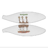 オーストラリアおもしろいのemuトリオ漫画イラストレーション ミニバスケットボール (パネル)