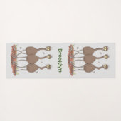 オーストラリアおもしろいのemuトリオ漫画イラストレーション ヨガマット (裏面(横))