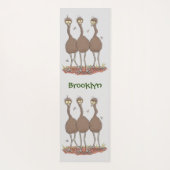 オーストラリアおもしろいのemuトリオ漫画イラストレーション ヨガマット (裏面)