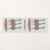 オーストラリアおもしろいのemuトリオ漫画イラストレーション ヨガマット (正面(横))